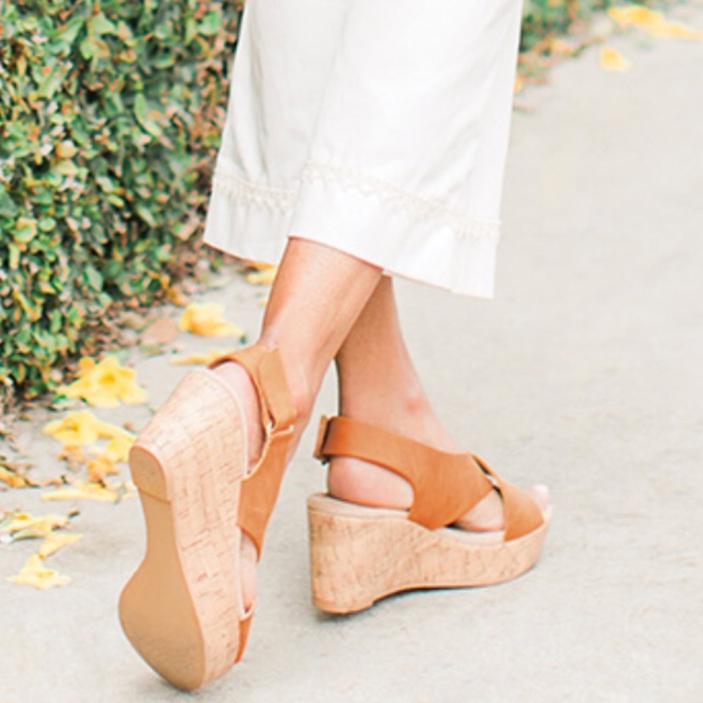 Last pair left! Dream Girl Wedges - Picture 2 of 6